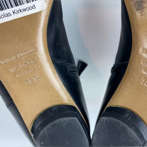 Nicholas Kirkwood Black Ankle Booties Studded Toes, size 38.5 - Picture 4 of 13